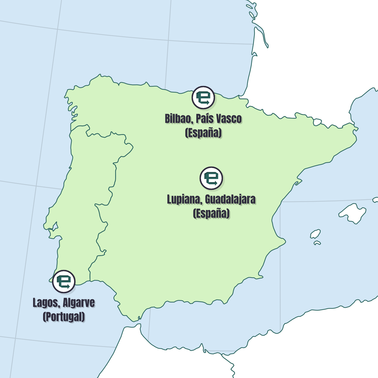Map of Setastart locations